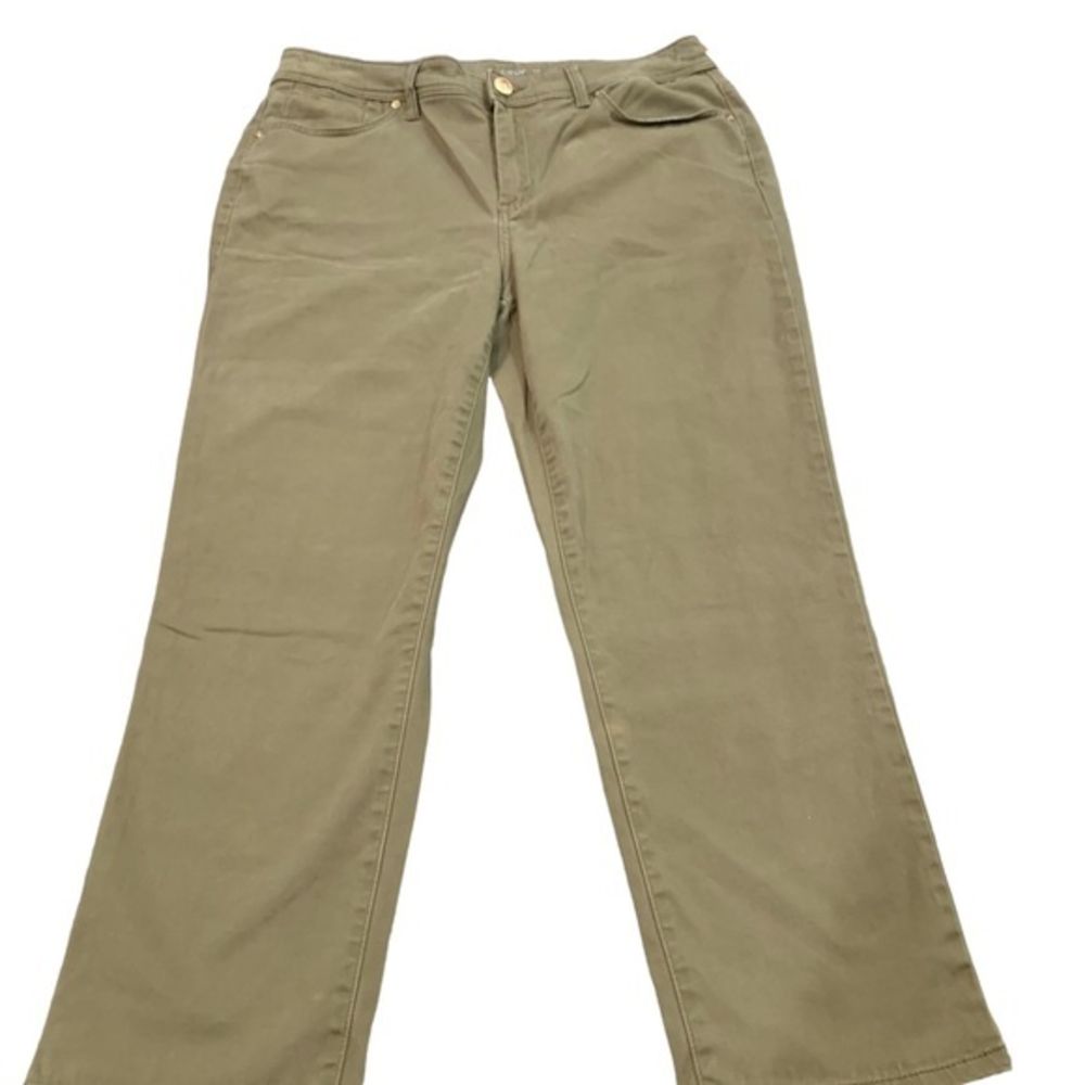 Chico’s Women’s Cropped Pants Size 6/05 Green Stretch